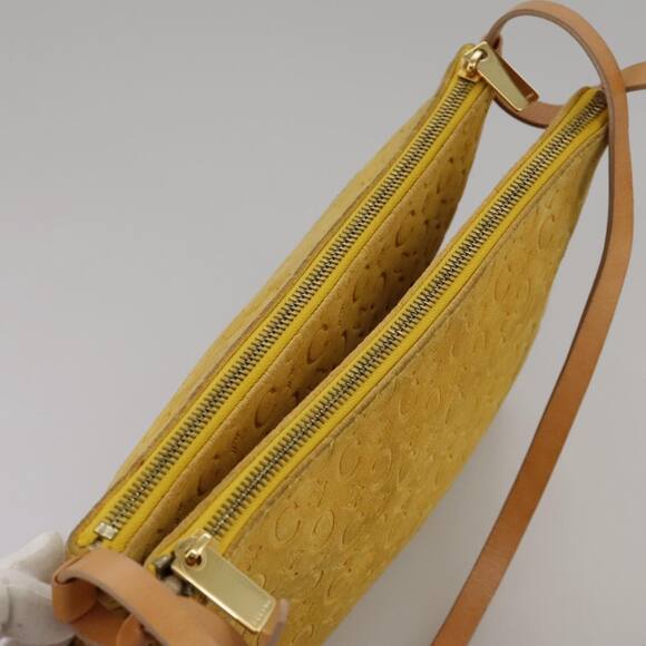 CELINE C Macadam Canvas Shoulder Bag Yellow - Picture 6 of 16
